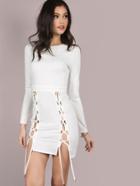 Shein Double Lace Up Front Dress