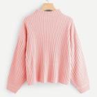 Shein Geo Front Rib Knit Sweater