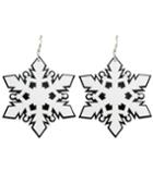 Shein Acrylic Snowflake Big Drop Earrings