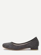 Shein Faux Grey Suede Ballet Heels