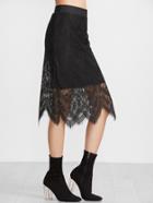 Shein Black Overlay Crochet Lace Skirt