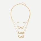 Shein Infinity Layered Chain Necklace & Earrings