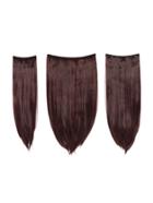 Shein Black & Burgundy Clip In Straight Hair Extension 3pcs