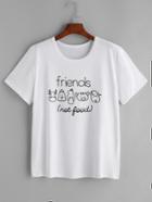 Shein Animal And Letter Print T-shirt
