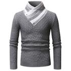 Shein Men High Neck Striped Detail Jumper