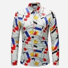 Shein Men Geometric Print Shirt