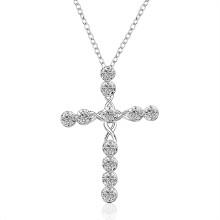 Shein Rhinestone Cross Pendant Chain Necklace