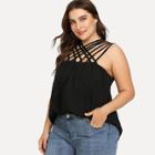 Shein Plus Criss Cross Front Top