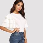 Shein Layered Sleeve T-shirt