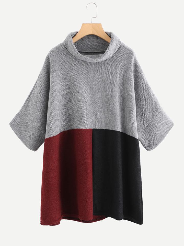 Shein Cut And Sew Panel Pullover