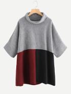 Shein Cut And Sew Panel Pullover
