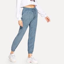 Shein Drawstring Waist Corduroy Pants