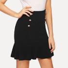 Shein Double Button Flared Dress