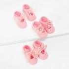 Shein Baby Bow & Flower Decorated Socks 3pairs