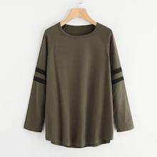 Shein Plus Contrast Striped Tee