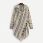 Shein Fringe Decoration Poncho Jumper