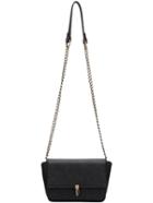 Shein Black Push Lock Chain Bag