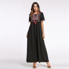 Shein Graphic Embroidered Tassel Decoration Dress