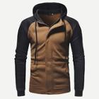 Shein Men Color Block Raglan Sleeve Zip Up Hoodie