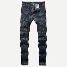 Shein Men Space Dye Shirred Detail Jeans