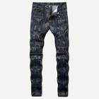 Shein Men Space Dye Shirred Detail Jeans