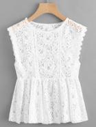 Shein Lace Sleeveless Smock Top