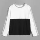 Shein Men Color-block Lettering Tee