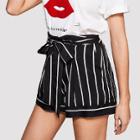 Shein Knot Front Striped Shorts