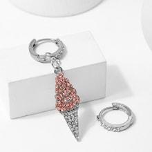 Shein Rhinestone Icecream  Mismatched Earrings