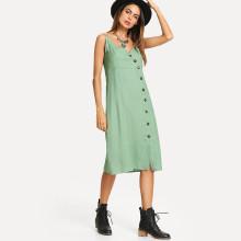 Shein Single Breasted Cami Dress