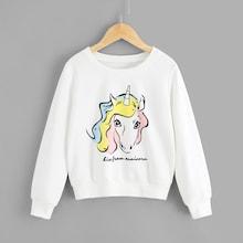 Shein Girls Cartoon Print Pullover
