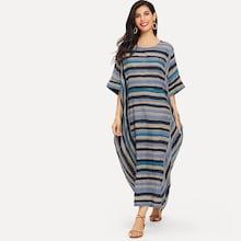 Shein Striped Longline Oversized Dress