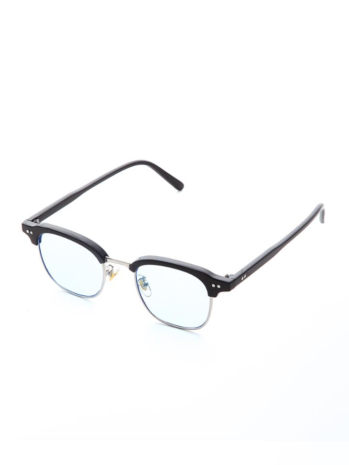 Shein Half Frame Light Blue Lens Sunglasses