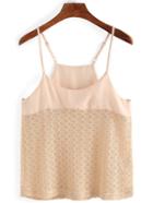 Shein Apricot Spaghetti Strap Cami Top