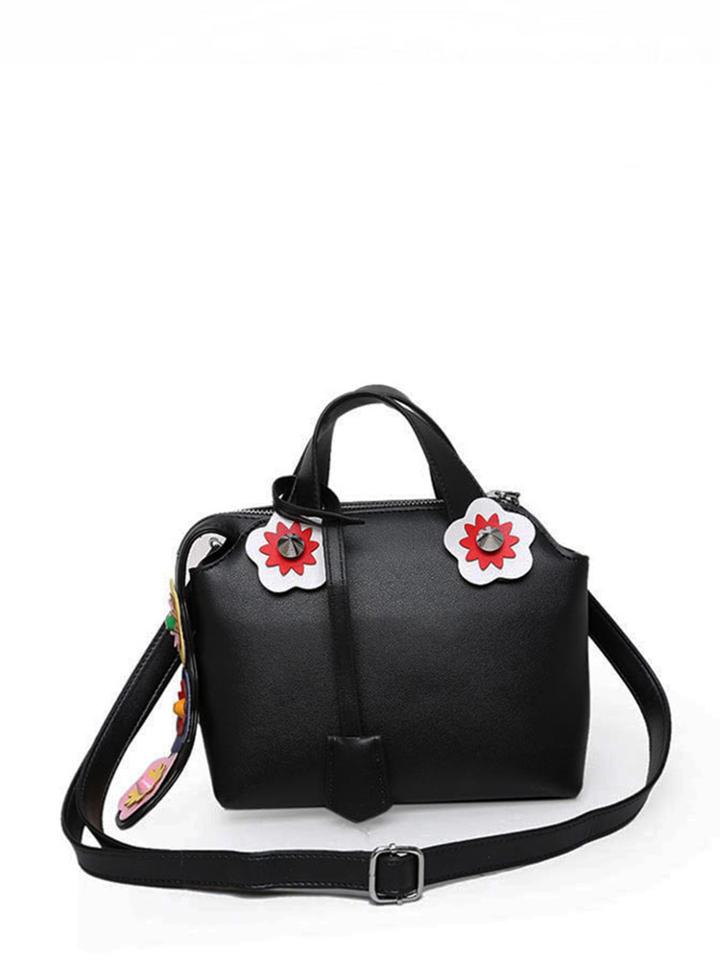 Shein Floral Applique Shoulder Bag