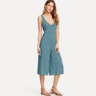 Shein Tie Back Button Detail Jumpsuit