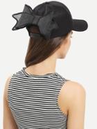 Shein Bow-knot Embellished Baseball Hat - Black