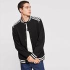 Shein Men Button Up Gingham Shoulder Jacket