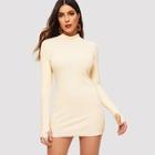Shein Mock-neck With Thumb Hole Dress