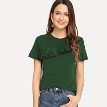 Shein Layered Ruffle Trim T-shirt