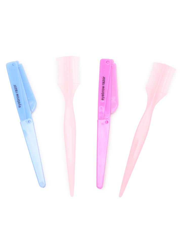 Shein Random Color Eyebrow Razor And Comb Set