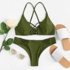 Shein Criss Cross Caged Bikini Set