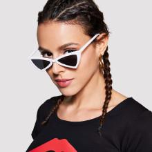 Shein Triangle Design Mirror Lens Sunglasses
