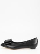 Shein Bow Tie Pointed Toe Flats - Black