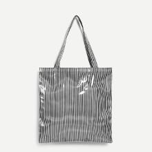 Shein Pinstripe Tote Bag