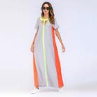 Shein Color Block Cut Out Longline Dress