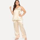 Shein Plus Contrast Binding Cami Pajama Set