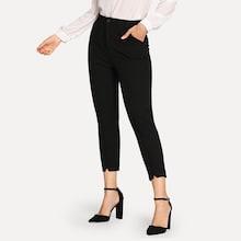 Shein Asymmetrical Hem Solid Pants