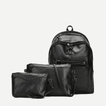 Shein Backpack With 2pcs Clutch