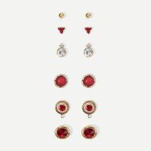 Shein Triangle & Round Design Stud Earring Set